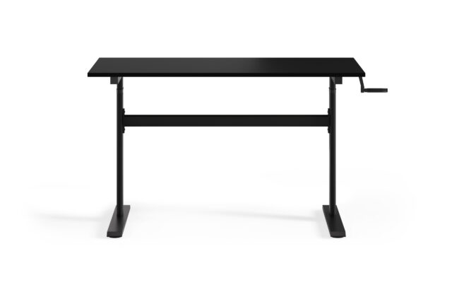 Chelsea Standing Desk – Black Top With Black Legs, 110 x 60 cm