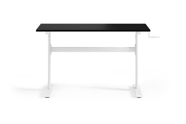 Chelsea Standing Desk – Black Top With White Legs, 110 x 60 cm