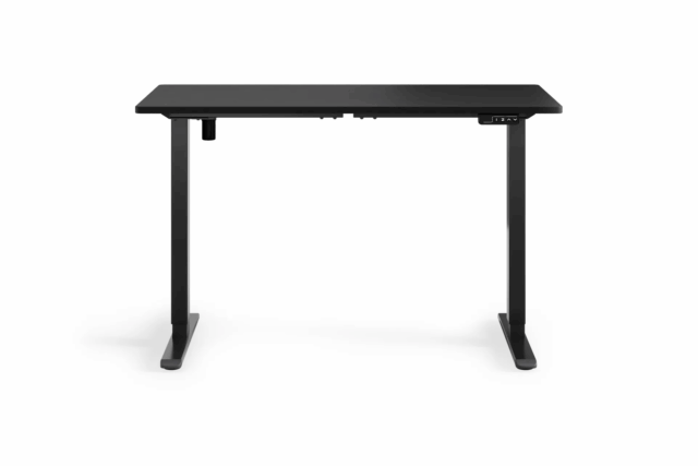 Chelsea Standing Desk – Black Top With Black Legs, 100 x 60 cm